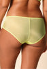 Back view of a women model wearing Gossard sunny lime microfibre Short
