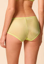 General view of a women model wearing Gossard sunny lime microfibre Short