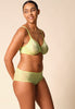 General view of a women model wearing Gossard sunny lime microfibre Short
