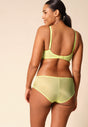 General view of a women model wearing Gossard sunny lime microfibre Short