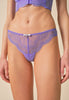 Front view of a women model wearing Gossard purple hebe microfibre Thong
