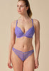 General view of a women model wearing Gossard purple hebe microfibre Thong