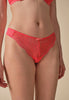 General view of a women model wearing Gossard sugar coral microfibre Thong