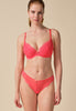 General view of a women model wearing Gossard sugar coral microfibre Thong