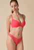 General view of a women model wearing Gossard sugar coral microfibre Thong