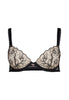 Front cutout view of Gossard black  Non Padded Balconette Bra