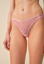 General view of a women model wearing Gossard soft pink  Brazilian
