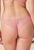 Back view of a women model wearing Gossard soft pink  Brazilian