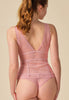 Back view of a women model wearing Gossard soft pink  Cami