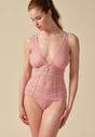 Full-body view of a women model wearing Gossard soft pink  Cami
