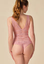 General view of a women model wearing Gossard soft pink  Cami