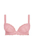 Front cutout view of Gossard soft pink  Padded Plunge Bra