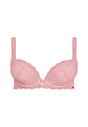 Front cutout view of Gossard soft pink  Padded Plunge Bra