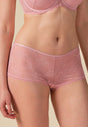 General view of a women model wearing Gossard soft pink  Short