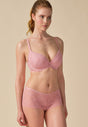 General view of a women model wearing Gossard soft pink  Short