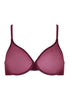 Front cutout view of Gossard grape wine microfibre Sheer Bra