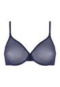 Front cutout view of Gossard shadow blue microfibre Sheer Bra