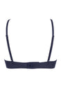 Back cutout view of Gossard shadow blue microfibre Sheer Bra