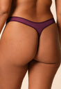 General view of a women model wearing Gossard grape wine microfibre Thong