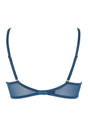 Back cutout view of Gossard deep teal microfibre Non Padded Plunge Bra