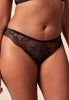 General view of a women model wearing Gossard black  Brazilian