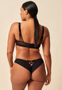 General view of a women model wearing Gossard black  Brazilian
