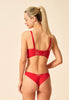General view of a women model wearing Gossard red  Brazilian