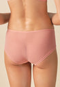 Back view of a women model wearing Gossard blush microfibre Short