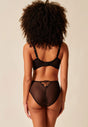 General view of a women model wearing Gossard leopard print  Deep Brief