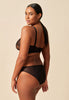 General view of a women model wearing Gossard black microfibre Bralet