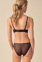 General view of a women model wearing Gossard black microfibre Brief