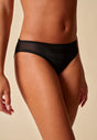 Front view of a women model wearing Gossard black microfibre Brief