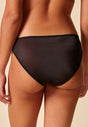 Back view of a women model wearing Gossard black microfibre Brief