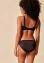 General view of a women model wearing Gossard black microfibre Brief