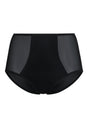 Front cutout view of Gossard black microfibre Deep Brief