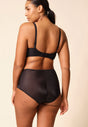 General view of a women model wearing Gossard black microfibre Deep Brief