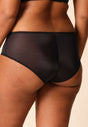 Back view of a women model wearing Gossard black microfibre Short