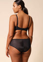 General view of a women model wearing Gossard black microfibre Short