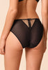 Back view of a women model wearing Gossard black microfibre Brief