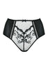 Front cutout view of Gossard black microfibre Deep Brief