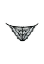 Front cutout view of Gossard black microfibre Thong
