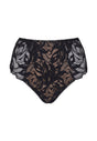 Front cutout view of Gossard black microfibre Deep Brief