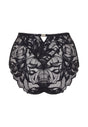 Back cutout view of Gossard black microfibre Deep Brief