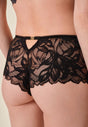 Back view of a women model wearing Gossard black microfibre Short