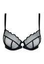Front cutout view of Gossard black microfibre Full Cup Non Padded Bra