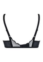 Back cutout view of Gossard black microfibre Full Cup Non Padded Bra