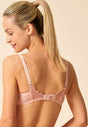 General view of a women model wearing Gossard blush microfibre Full Cup Non Padded Bra