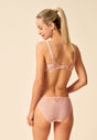General view of a women model wearing Gossard blush microfibre Full Cup Non Padded Bra