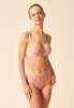 Full-body view of a women model wearing Gossard blush microfibre Non Padded Balconette Bra