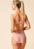General view of a women model wearing Gossard blush microfibre Non Padded Balconette Bra